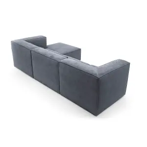 Doris Modular Corner Sofa in Dark Grey Cord Chenille