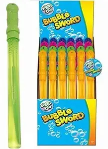 24 X Bubble Swords Stick Wand Assorted Colours 120Ml Party Summer Fillers Toys- Wholesale Box