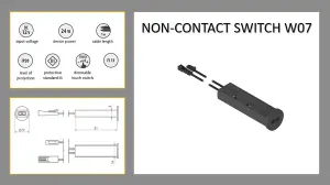 Dimmable non-contact switch W07 (two-speed or proximity) - black