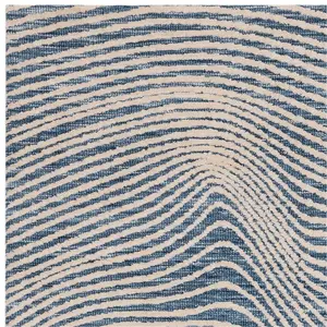 Modern Blue Easy to Clean Abstract Rug for Living Room & Bedroom-200cm X 290cm