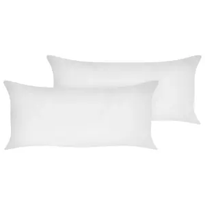 Set of 2 Pillows TRIGLAV Low 40 x 80 cm White