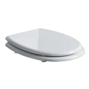 Lyana Gloss White Toilet Seat with Chrome Handle