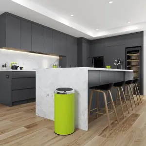 Inmotion 42L Lime Green Stainless Steel Kitchen Waste Dust Bin