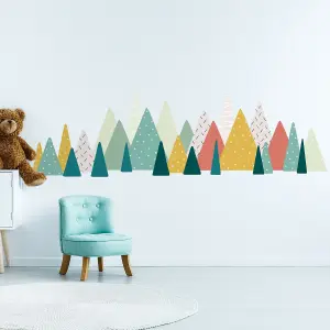 Walplus Colourful Landscape,Scandinavian Style,Kid,Children Wall Stickers,Huge Mountain,Kids Sticker PVC Multicoloured