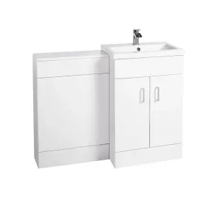 Nes Home Nanuya 1000mm Floor Standing White Vanity & Ceramic Basin