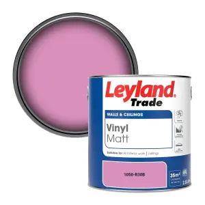 Leyland Trade Vinyl Matt Walls & Ceilings Emulsion Paint (1050-R30B) 2.5L