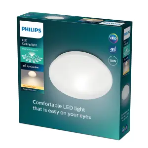 Philips LED Moire CL200 Ceiling Light White 10W, 27K