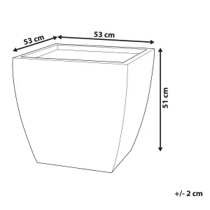 Plant Pot Fibre Clay White 53 x 53 x 51 cm ORICOS