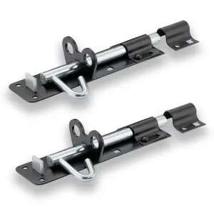 XFORT 2 Pack Brenton Padbolt 100mm (4"), Black