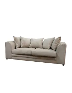 Casper Fabric 3 Seater Sofa Beige