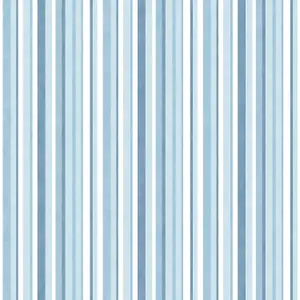 Galerie Just 4 Kids 2 Blue White Washed Striped Smooth Wallpaper