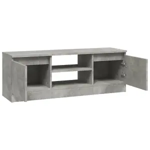 Berkfield TV Cabinet with Door Concrete Grey 102x30x36 cm