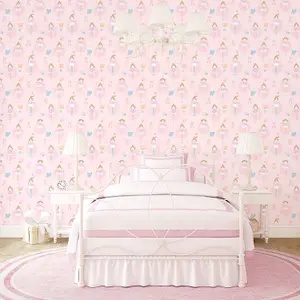 Galerie Just 4 Kids 2 Pink Ballerinas Smooth Wallpaper