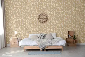 SK Filson Gold Acanthus Scroll Wallpaper