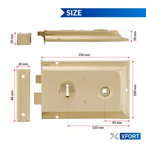 XFORT Traditional Rimlock (Brass).