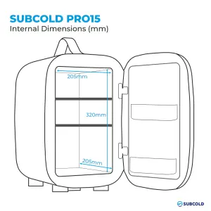 Subcold Pro 15L Mini Fridge Chequer White