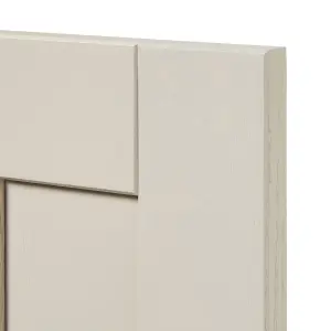 GoodHome Verbena Painted natural ash Matt cashmere Shaker 2 drawer front, bridging door & bi fold door 1000mm