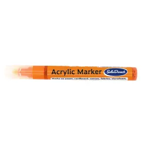 Acrylic Paint Marker Pen Permanent for Stone Leather Fabric Plastic (Neon Orange)