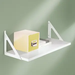 Shelf Depot White Shelf Kit with Hanging Brackets (L)800mm (D)250mm, Pack of 2