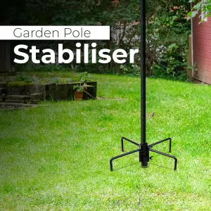 DIVCHI Bird Pole Stabilizer 4 Prong Base For Pole Stand Birds Feeding Station Fixator Outdoor Pole Stabiliser