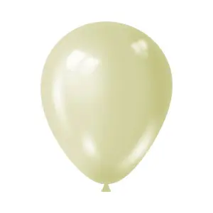 Fantasia Latex Shiny Balloons (Pack of 15) Ivory (One Size)