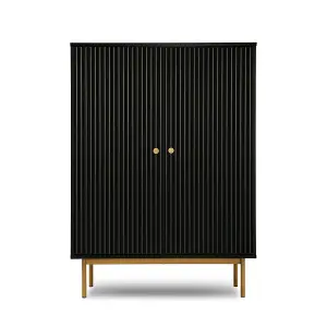 Devon - Highboard Storage Cabinet - Black