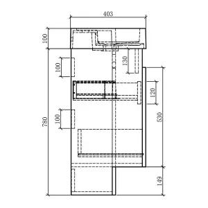 Solstice Concrete Left Hand Bathroom Vanity Basin & WC Unit Combination (W)900mm (H)890mm