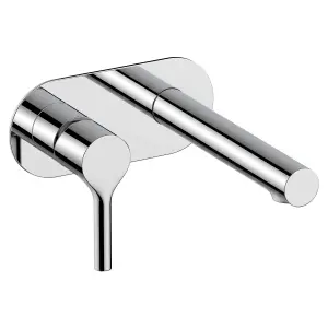 RAK Sorrento Polished Chrome Modern Basin Wall Mounted Sink Mixer Tap Solid Brass