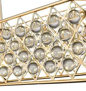 Luminosa Spring 5 Light Oval Ceiling Pendant Gold, Clear with Crystals, E14