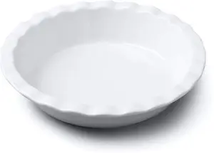 WM Bartleet & Sons 1750 T295 Crinkle Rim Pie Dish, White, 20cm