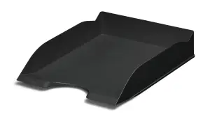 Durable ECO Recycled Plastic Stackable Letter Tray Document File - A4+ Black