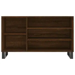 Berkfield Shoe Cabinet Brown Oak 102x36x60 cm Engineered Wood