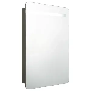 Berkfield LED Bathroom Mirror Cabinet Anthracite 60x11x80 cm