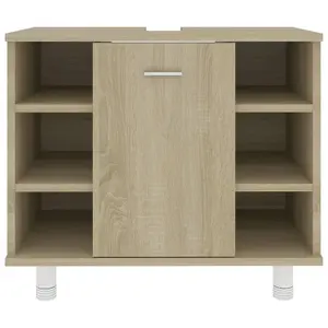 Berkfield Bathroom Cabinet Sonoma Oak 60x32x53.5 cm Engineered Wood