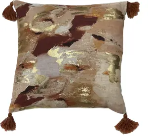 Contemporary Abstract Art Terracotta Cushion,45x45cm