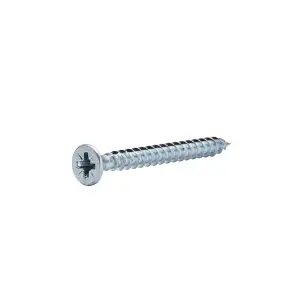 Diall Double-countersunk Zinc-plated Carbon steel Screw (Dia)4mm (L)40mm, Pack of 100