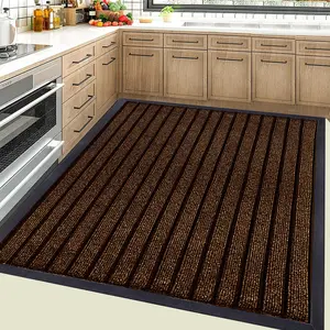 Non-Slip Indoor Outdoor Door Mat Brown / Rectangle 46 x 60 cm