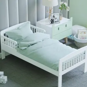 Junior Vida Scorpio White Toddler Bed Frame, 140 x 70cm