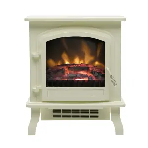 Be Modern Torva 1.8kW Gloss Cream Cast enamel effect Electric Stove (H)528mm (W)445mm