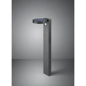 Luminosa Posadas Modern Outdoor Bollard Anthracite 3000K IP44 with PIR - UK Stock