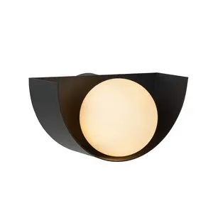 Lucide Benni Retro Wall Light - 1xG9 - Black