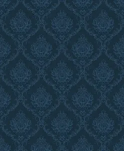 Galerie Italian Classics 4 Blue Italian Damask Embossed Wallpaper