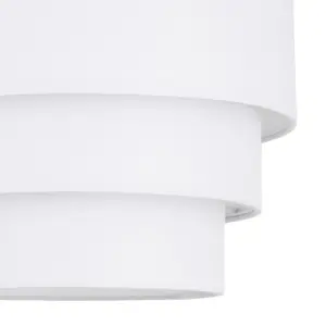 First Choice Lighting White 3 Tier Ceiling Light Shade