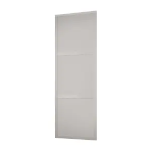 Spacepro Shaker Matt Dove grey 3 panel Sliding wardrobe door (H) 2260mm x (W) 914mm