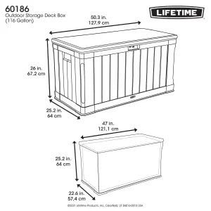 Lifetime Outdoor Storage Deck Box (116 Gallon)