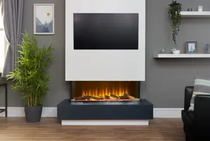 Adam Sahara Panoramic Media Wall Electric Fire, 42 Inch