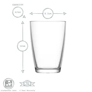 LAV - Vega Highball Glasses - 415ml - Pack of 6