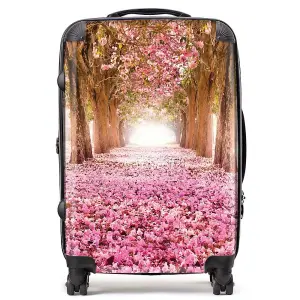 Pink Flower Tree Tunnel Suitcase - Medium