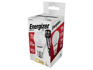 Energizer S8857 LED BC (B22) Opal GLS Non-Dimmable Bulb, Warm White 470 lm 5.5W ENGS8857