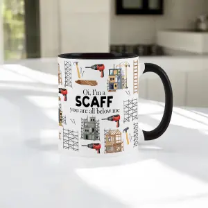 Purely Home Scaffolder Mug - Novelty Trades Gift - White & Black Ceramic Tea/Coffee Gift